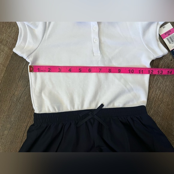 IZOD Girls Short Sleeve Cap Midi Shirt Dress-Size 6X - Picture 8 of 10